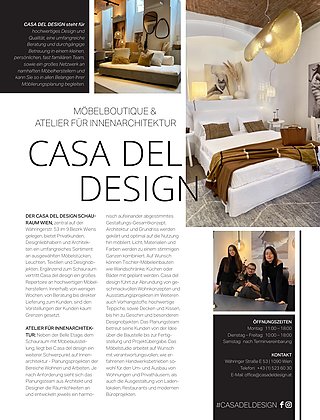 Pressebericht über Casa del design in der ‘Live&Style’-Beilage der Tageszeitung ‘Österreich’